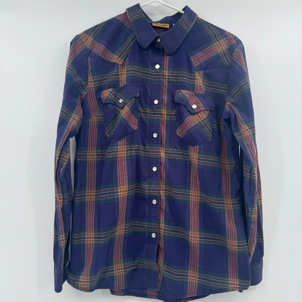 Plaid Button-Up Women's Top